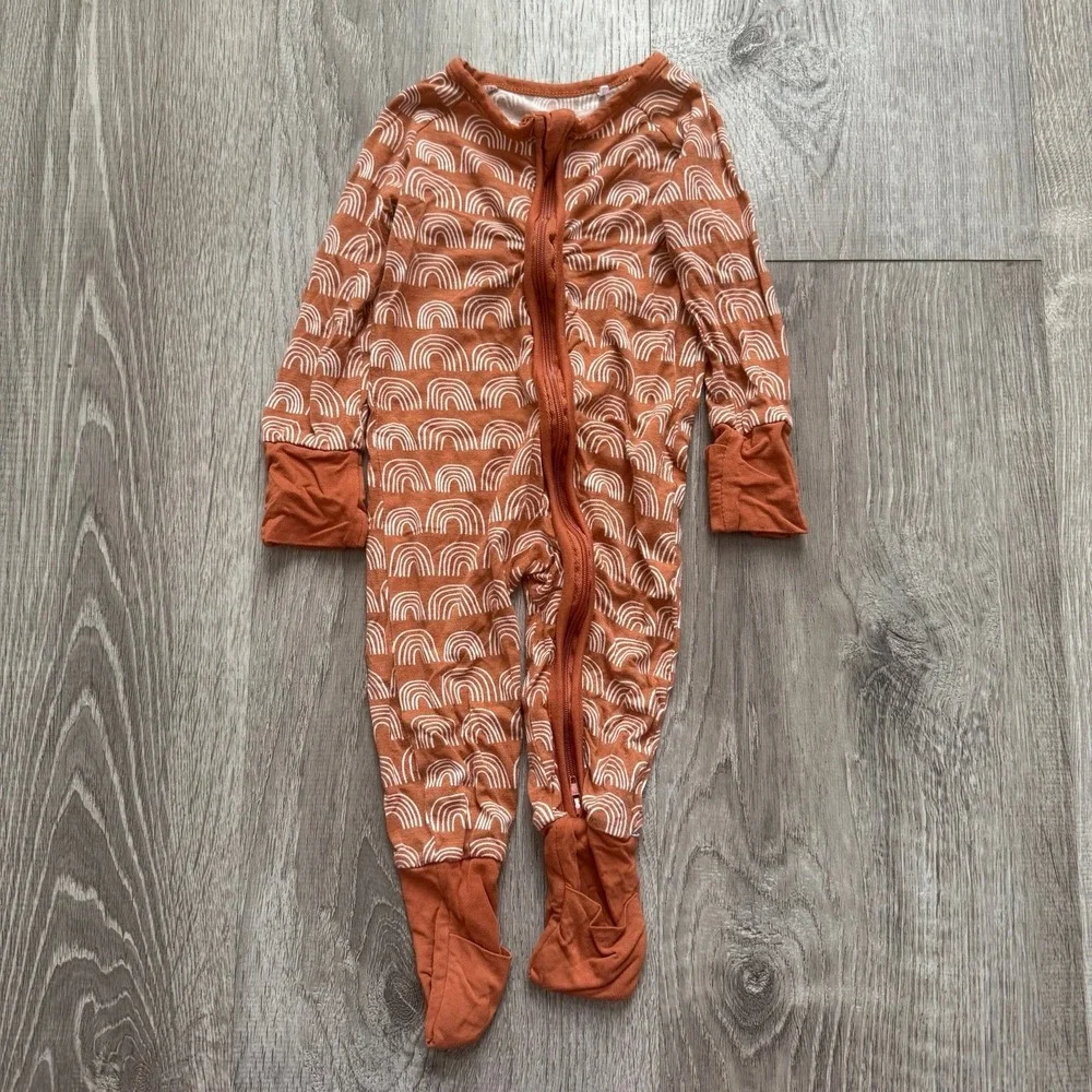 Gender Neutral Bamboo Zippy Pajamas Size 3-6 Months